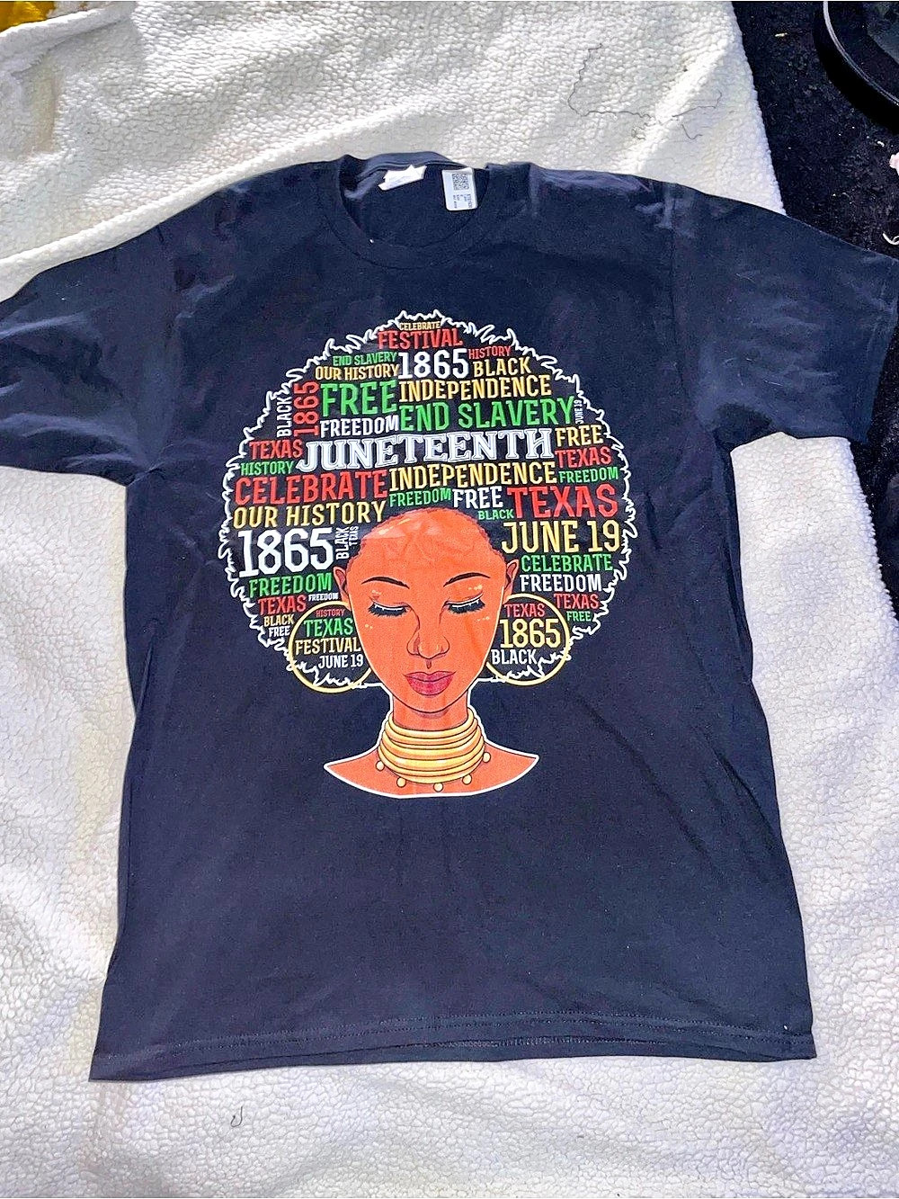 Port & Company Fan Favorite Tee Graphic Short Sleeve Black & Multicolor Medium